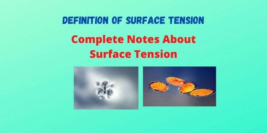 Definition of Surface Tension Formula, Example & Effect