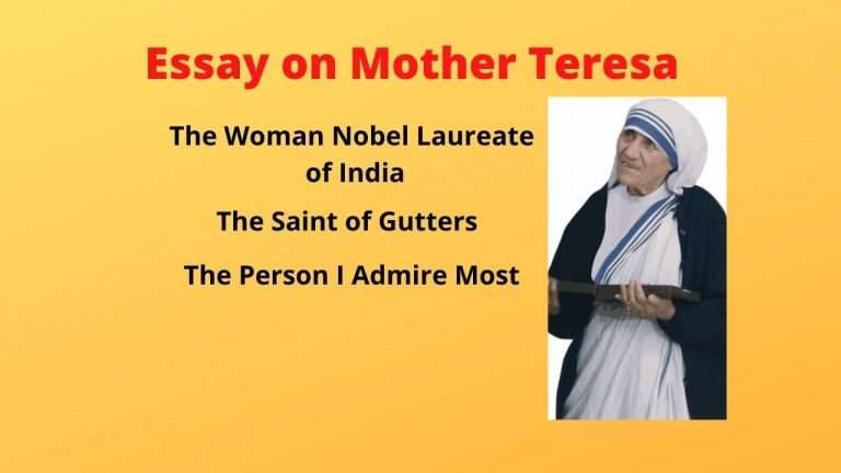 essay on mother teresa for class 7