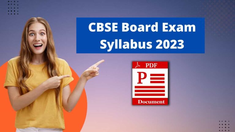 CBSE Board Exam Syllabus 2023