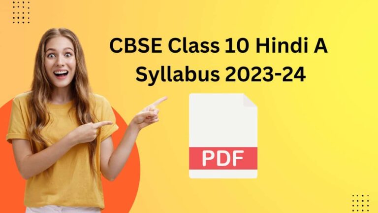 CBSE Class 10 Hindi A Syllabus 2023-24