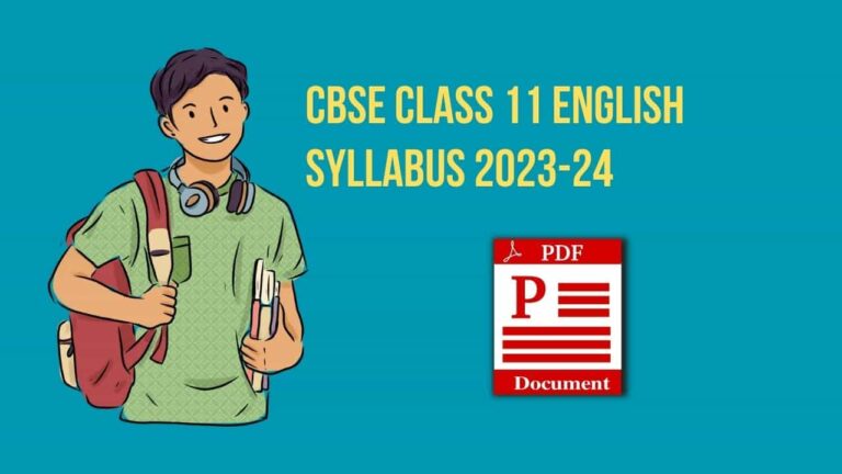 CBSE Class 11 English Syllabus 2023-24