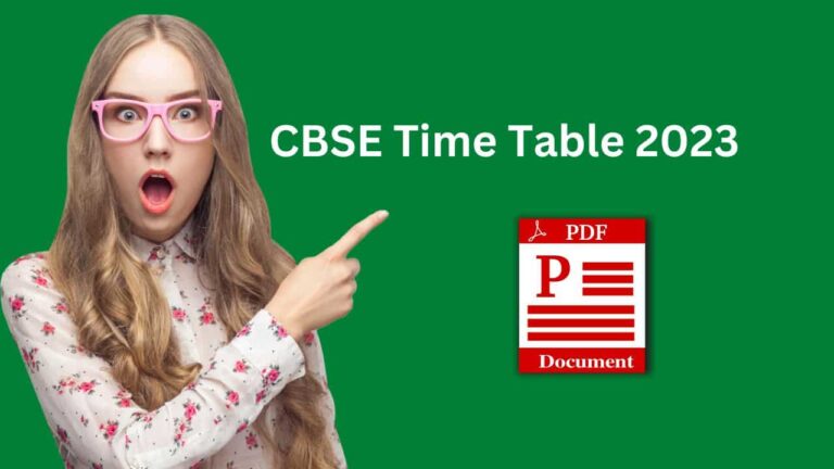 CBSE Time Table 2023