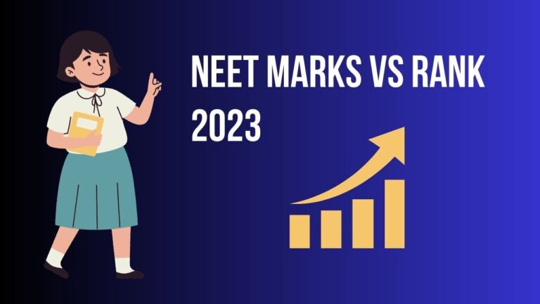 NEET Marks vs Rank 2023