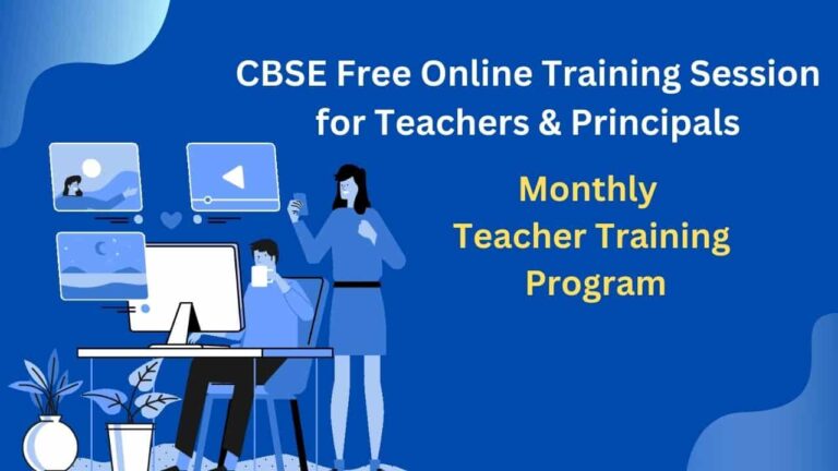 CBSE Free Online Training Session for Teachers & Principals