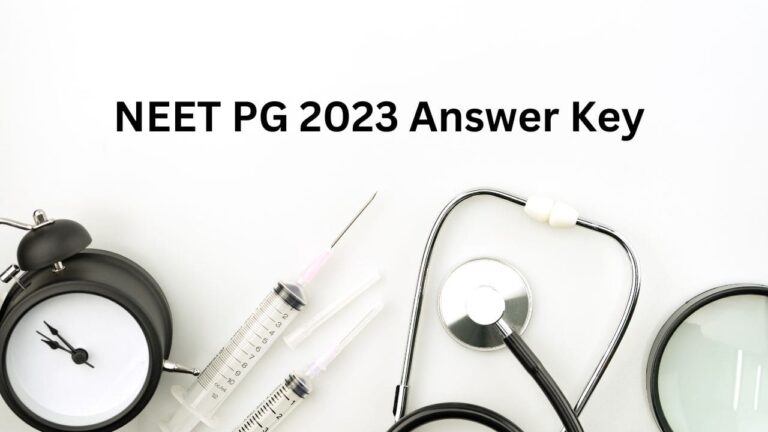 NEET PG 2023 Answer Key