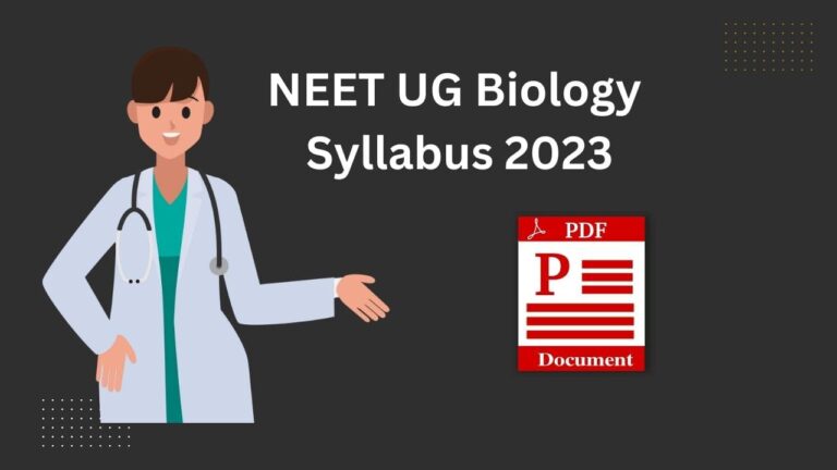 neet ug biology syllabus 2023