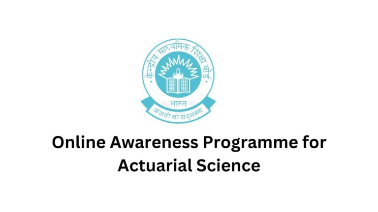 Online Awareness Programme for Actuarial Science