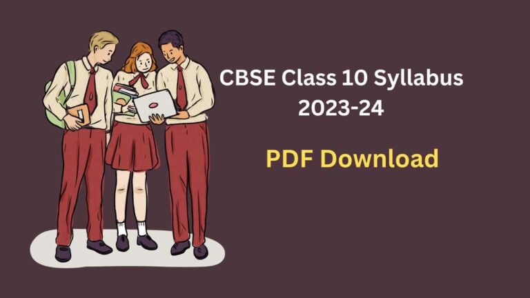 CBSE Class 10 Syllabus 2023-24