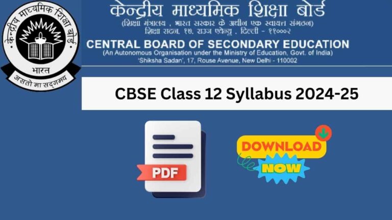 CBSE Class 12 Syllabus 2024-25