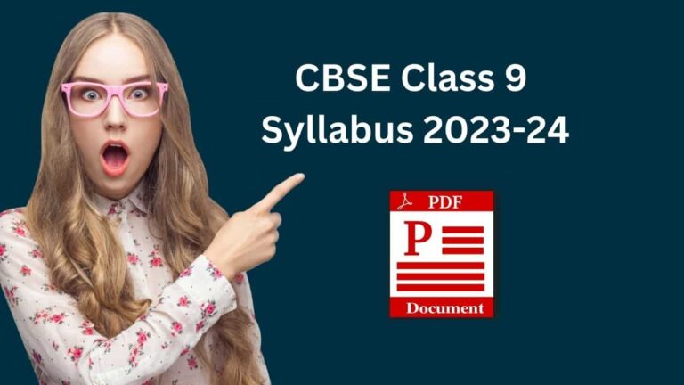 CBSE Class 9 Syllabus 2023-24 Download Subject-Wise PDF