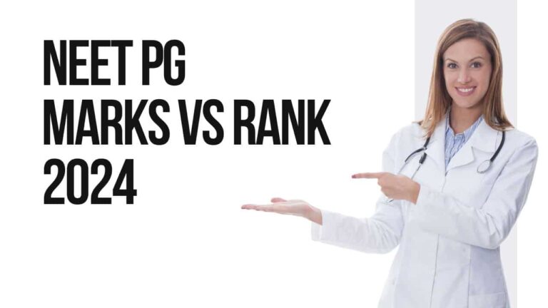 NEET PG Marks vs Rank 2024