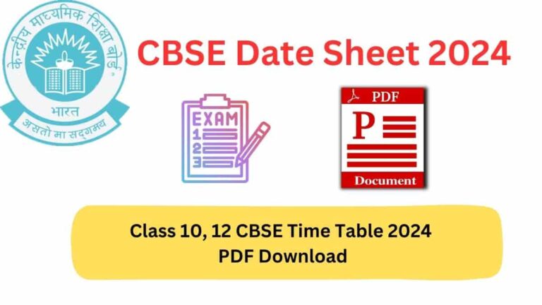 CBSE Date Sheet 2024