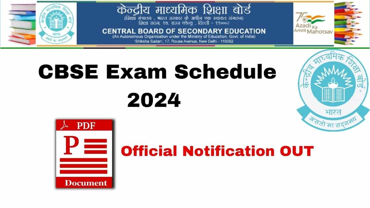CBSE Exam Schedule 2024