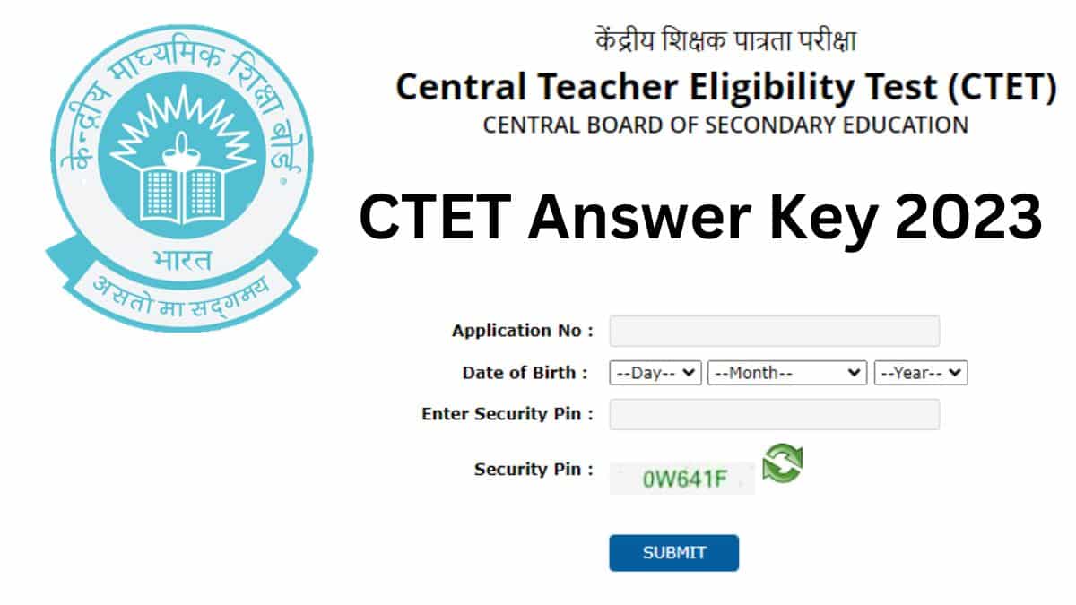 CBSE CTET Answer Key 2023