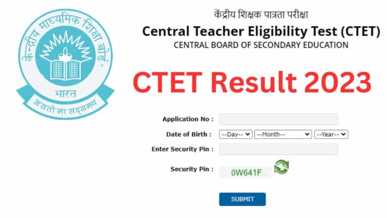 CTET Result 2023