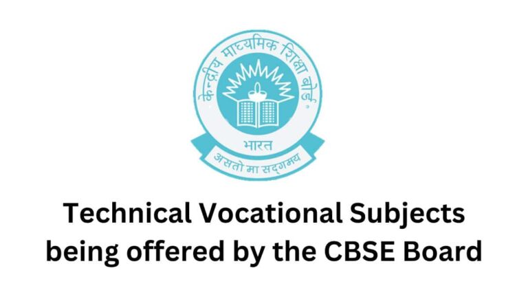 Technical Vocational Subjects being offered by the CBSE Board