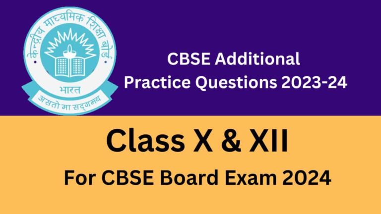 CBSE Additional Practice Questions 2023-24