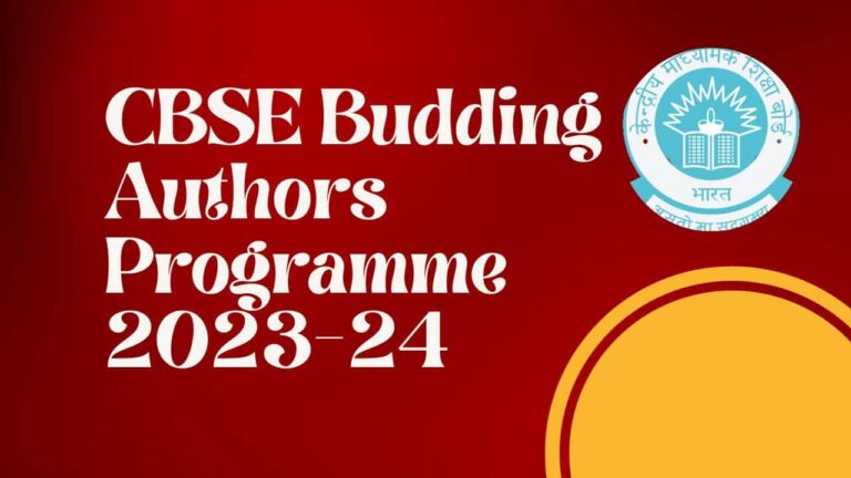 CBSE Budding Authors Programme 2023-24