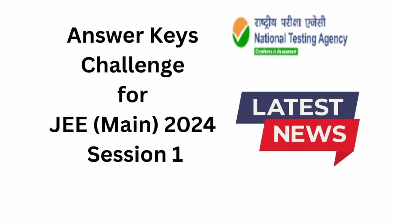 JEE Main 2024 Session 1 Answer Key Challenge