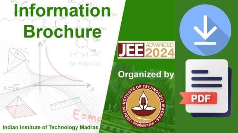 JEE Advanced Information Bulletin 2024