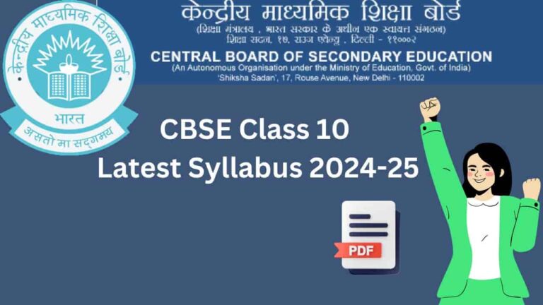 CBSE Class 10 Latest Syllabus 2024-25