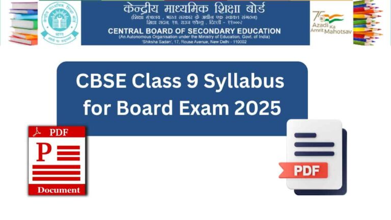 CBSE Class 9 Syllabus for Board Exam 2025