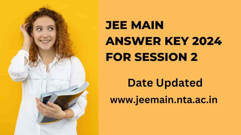 JEE Main Answer Key 2024 for Session 2